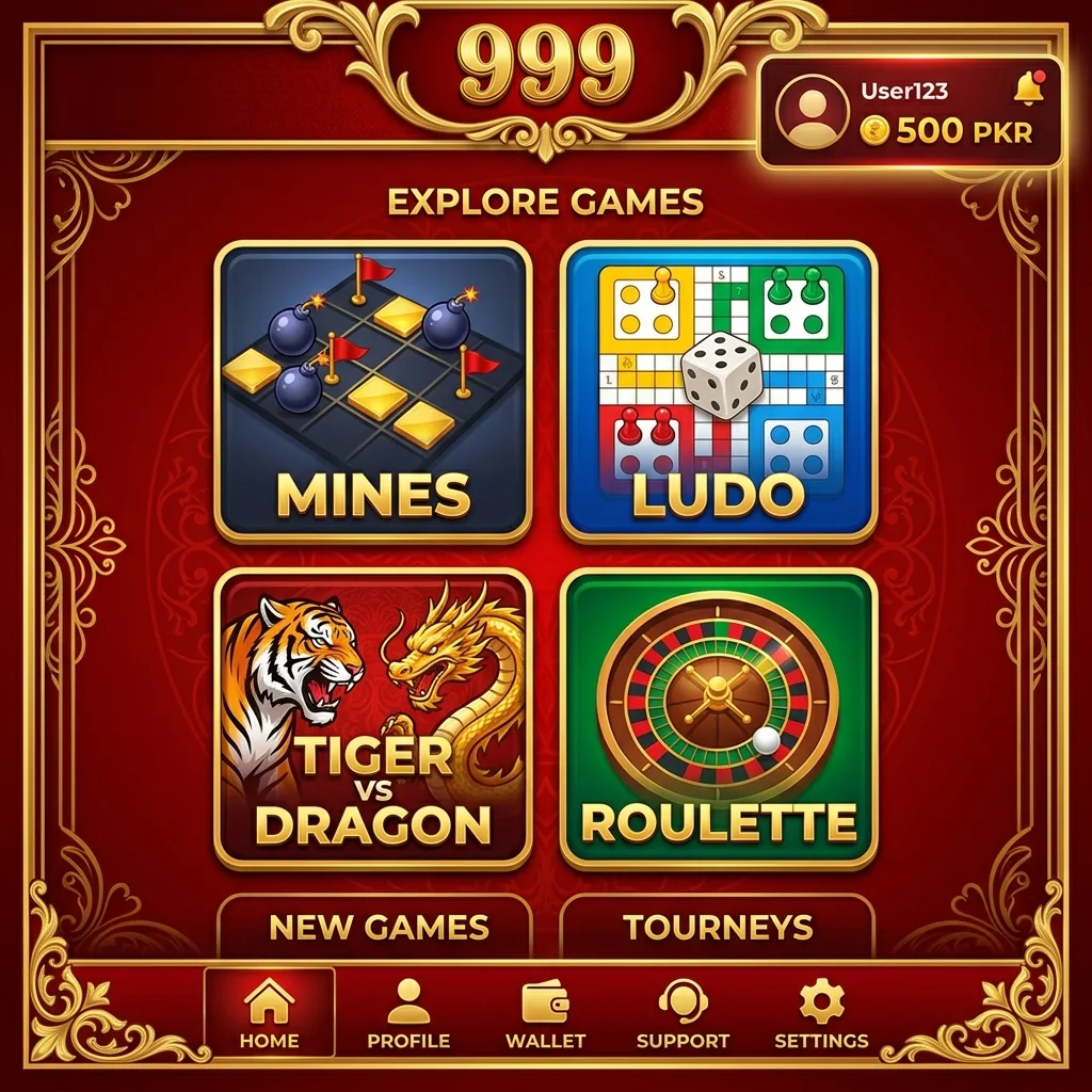 999 Game Red VIP Lobby Layout