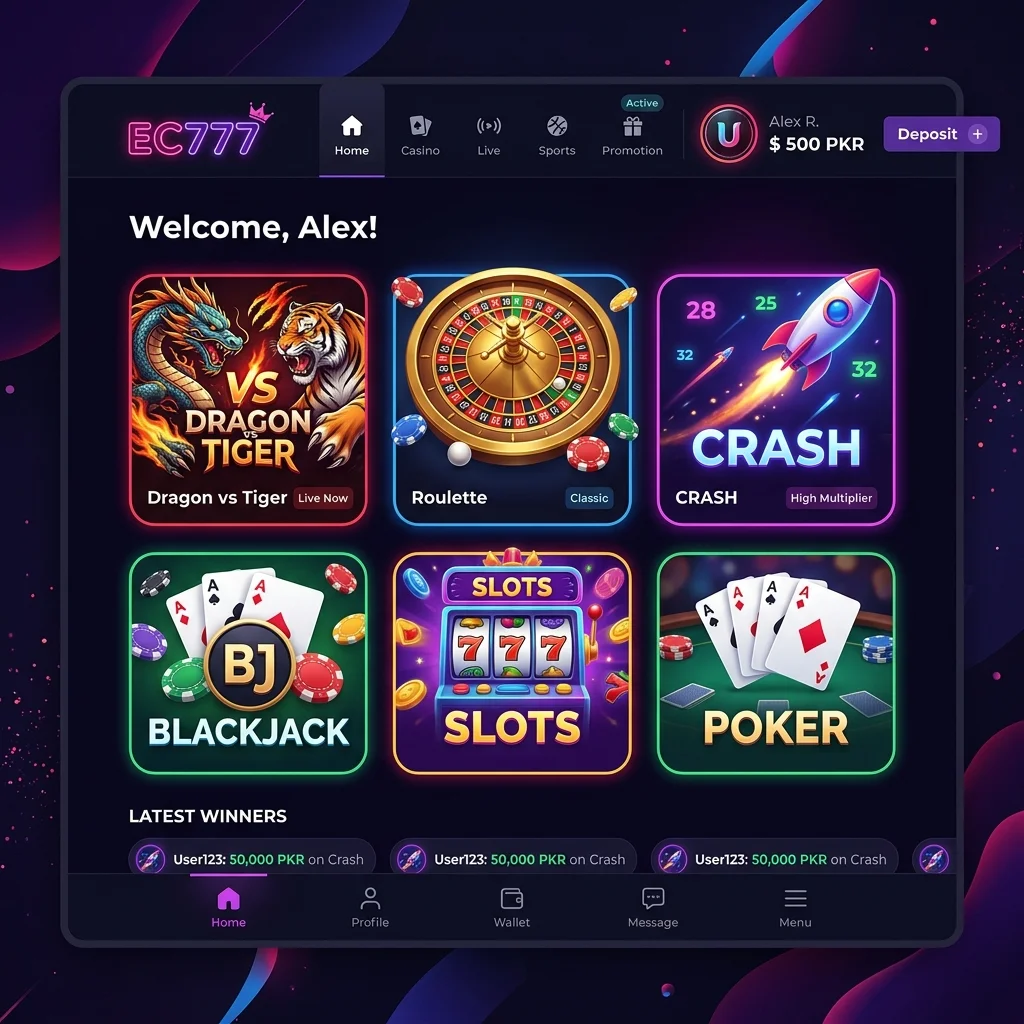 EC777 Game Pink And Purple Lobby